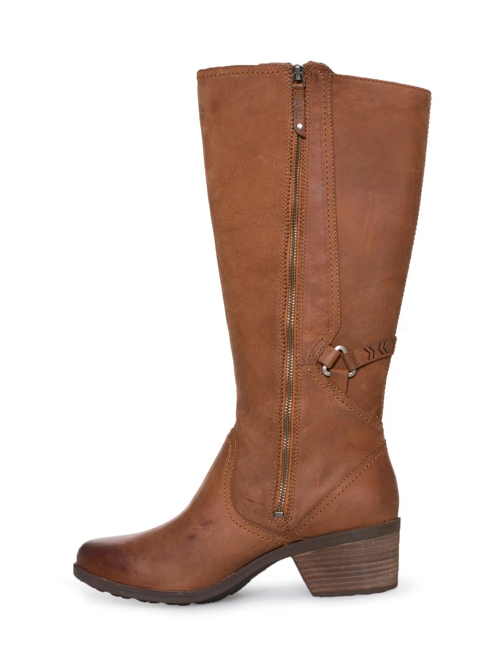 Teva Women's Tan Mid-Calf Heeled Riding Boot